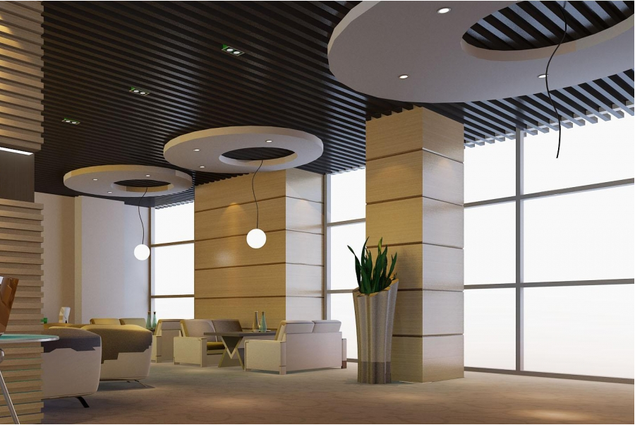 鋁方通吊頂展示 鋁方通吊頂展示